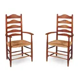 Ernest Gimson, PAIR OF LADDERBACK ARMCHAIRS