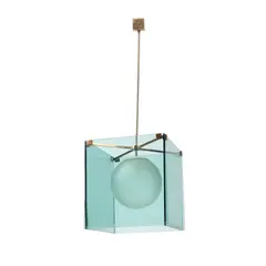 Ceiling Light by Max Ingrand, coloured glass, sold Oct 2022