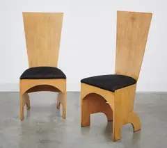 Gerald Summers, TWO HIGH BACK CHAIRS, CIRCA 1936, 1936, birch plywood