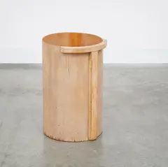Gerald Summers, Waste-Paper Cylinder, circa 1935, 1935, white-tinted birch plywood