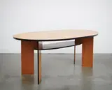 Gerald Summers, DINING TABLE, CIRCA 1936, 1936, birch plywood with black lacquer