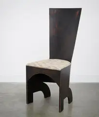 Gerald Summers, HIGH BACK CHAIR, CIRCA 1934, 1934, black-stained birch plywood