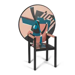 Alessandro Mendini, 'Zabro' Metamorphic Chair / Table, designed 1984, 1984, painted wood and leather