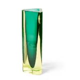 Antonio da Ros, 'Sommerso' Vase, dark green cased in light green / yellow glass