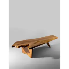 'Slab' Table, circa 1960/1 by George Nakashima, 1960, inscribed 'WALLACE' (to the underside), English Walnut, sold Oct 2022