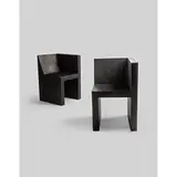 Rick Owens, Pair of 'Half Box' Chairs, designed circa 2011