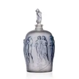DOUZE FIGURINES AVEC BOUCHON FIGURINE VASE, NO. 914 by René Lalique, sold Oct 2022