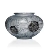 René Lalique, DAHLIAS VASE, NO. 938, blue stained and black enamelled