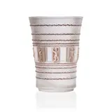 René Lalique, FLORENCE VASE, NO. 10-907, frosted and sepia stained and brown enamelled
