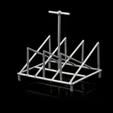 TOAST RACK, CIRCA 1878 by Christopher Dresser, 1878, electroplated silver, sold Oct 2022