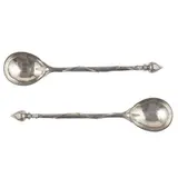 Omar Ramsden, PAIR OF ARTS & CRAFTS SERVING SPOONS, 1936
