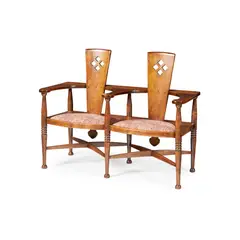 George Henry Walton, ARTS & CRAFTS SETTLE, CIRCA 1890, 1890, oak
