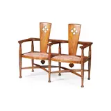 George Henry Walton, ARTS & CRAFTS SETTLE, CIRCA 1890, 1890, oak