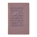 'REASON AS A BASIS OF ART', PUBLISHED 1906 by Charles Francis Annesley Voysey, 1906, sold Oct 2022