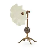 ARTS & CRAFTS ADJUSTABLE TABLE LAMP, CIRCA 1900 by William Arthur Smith Benson, 1900, brass and copper, sold Oct 2022