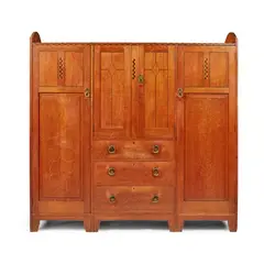 Ambrose Heal, ARTS & CRAFTS '347' DWARF WARDROBE, CIRCA 1902, 1902, oak