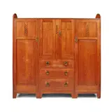 Ambrose Heal, ARTS & CRAFTS '347' DWARF WARDROBE, CIRCA 1902, 1902, oak