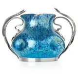 Loetz, JUGENDSTIL 'PAPILLON' TWIN-HANDLED VASE, CIRCA 1900, 1900, iridescent glass
