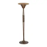 Louis Katona, FLOOR LAMP, CIRCA 1930, 1930, wrought iron and acid-etched glass