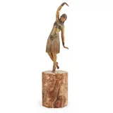 Demetre Chiparus, DANCER OF LEBANON, CIRCA 1925, 1925, patinated bronze on an onyx base