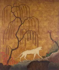 Gaston Priou, PAIR OF ART DECO PANELS
