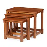 Robert 'Mouseman' Thompson, NEST OF THREE TABLES, CIRCA 1970S/80S, oak