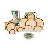 Clarice Cliff, STAMFORD 'TEA FOR TWO' SET, CIRCA 1930, 1930, painted and glazed earthenware