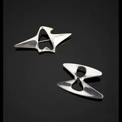 Henning Koppel, TWO BROOCHES, silver