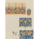 Christopher Dresser, FRAMED WATERCOLOUR DESIGNS FOR CARPET BORDERS, CIRCA 1870