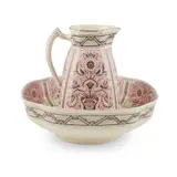Christopher Dresser, AESTHETIC MOVEMENT ‘EUREKA’ PATTERN TOILET SET, CIRCA 1884, 1884, printed and glazed earthenware