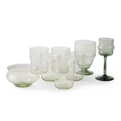Philip Speakman Webb, GROUP OF DRINKING GLASSES, CIRCA 1870, 1870, pale green glass