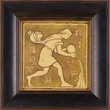 William Burges, ‘AQUARIUS’, FRAMED ZODIAC TILE, CIRCA 1880, 1880, painted and glazed earthenware