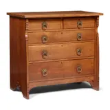 Charles Locke Eastlake, AESTHETIC MOVEMENT CHEST OF DRAWERS, CIRCA 1870, 1870, oak