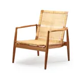 Chair, designed 1956 by Finn Juhl, 1956, teak and rattan upholstery, sold Apr 2022
