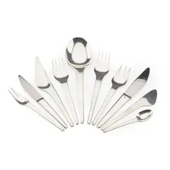 'Caravel' Flatware Set, designed 1957 by Henning Koppel, 1957, silver, sold Apr 2022
