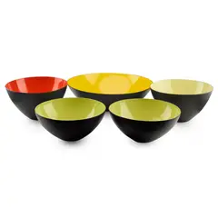 Herbert Krenchel, Five Krenit Bowls, designed 1954, 1954, enamelled metal