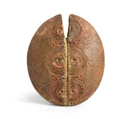 Alan Wallwork, Split Pod Oval Form, stoneware