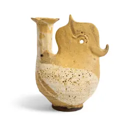 Pilgrim Flask, circa 1970 by Ian Godfrey, 1970, stoneware, sold Apr 2022