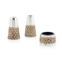 Stuart Devlin A.O., Cruet Set, 1976, 1976, silver and silver gilt
