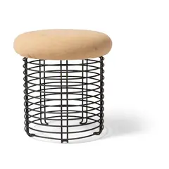 Pantonova Stool, designed 1971 by Verner Panton, 1971, enameled steel and upholstery, sold Apr 2022