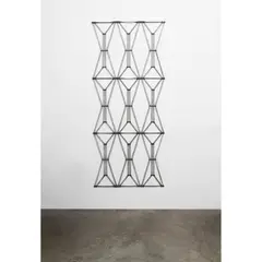 Peter Collingwood, 'M.22 No.41' Macrogauze Wall Hanging, black linen and stainless steel