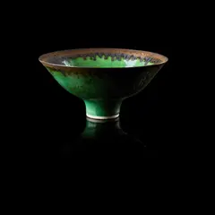 Lucie Rie, Footed bowl, circa 1980, 1980, jade green glaze