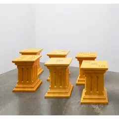 Charles Jencks, Set of Six 'Dice Tables / Seats', 1985, 1985