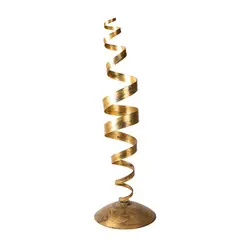 'Spiral' Floor Lamp, designed 1989 by Tom Dixon, 1989, coiled steel applied with gold leaf, sold Apr 2022