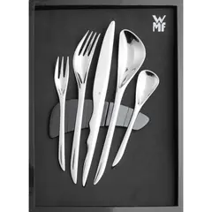 Eight Five-Piece 'Zaha' Cutlery Sets, designed 2007 by Zaha Hadid, 2007, stainless steel, sold Apr 2022