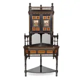 Bruce J. Talbert, AESTHETIC MOVEMENT CORNER CABINET, CIRCA 1878, 1878, glass