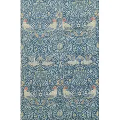 William Morris, PAIR OF 'BIRD' PATTERN CURTAINS, CIRCA 1890, 1890, 'Cray' pattern block-printed cotton fabric