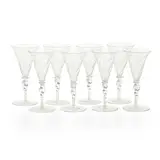 Philip Speakman Webb, SET OF EIGHT DRINKING GLASSES, CIRCA 1870, 1870, clear glass, 12.5cm high