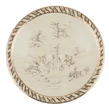 Alfred Powell, ARTS & CRAFTS DISH, CIRCA 1920, 1920, glazed and gold-painted ceramic