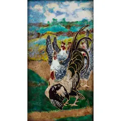 Frederick Shields, ENAMEL PLAQUE, CIRCA 1900, 1900, enamel on copper